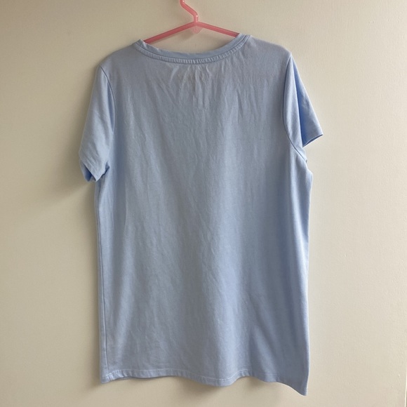 Cat & Jack girls L 10/12 t-shirt, light blue with horses print - Picture 3 of 4